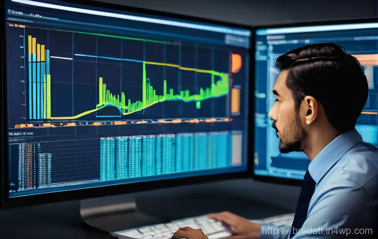 데이터 분석에서의 시계열 데이터 처리 기법 - A smooth, gently rising or falling line in a calming blue, labeled "Trend," indicating the long-term...