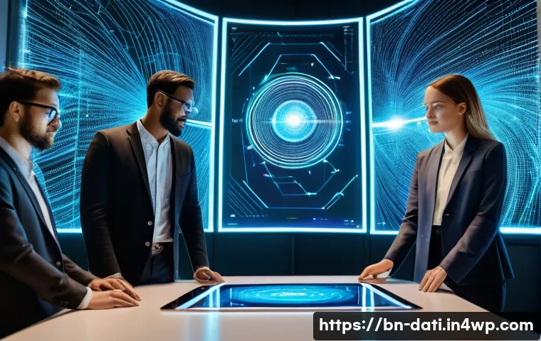 고급 데이터 분석을 위한 머신러닝 기법 - **Prompt: Unveiling Data's Hidden Stories through Machine Learning**
    "A vibrant and futuristic o...