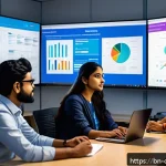 Home 19 데이터 과학 프로젝트에서의 역할 분담 방법 - A diverse team of Bengali data scientists working collaboratively in a modern office setting, each m...